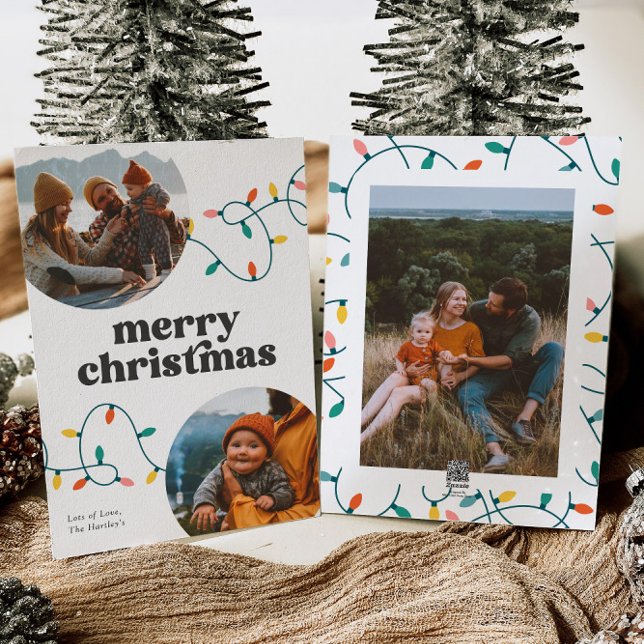 Cartes Pour Fêtes Annuelles Retro Merry Christmas Card (Créateur téléchargé)