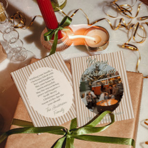 Cartes Pour Fêtes Annuelles Rétro Neutre Fantaisiste Bandes Photo Noël