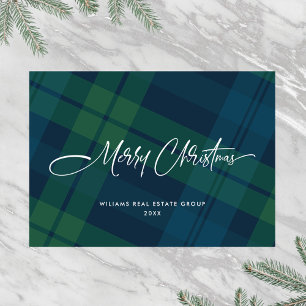 Cartes Pour Fêtes Annuelles Rétro Noël Plaid Accueil d'entreprise
