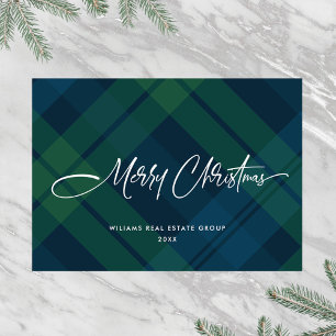 Cartes Pour Fêtes Annuelles Rétro Noël Plaid Accueil d'entreprise