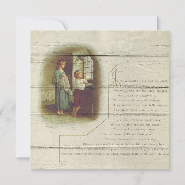 Cartes Pour Fêtes Annuelles Retro | Noël religieux Vintage (Devant)