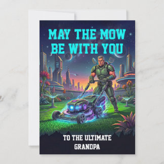 Cartes Pour Fêtes Annuelles Rétro Parodie de Tactique de Pelouse de Science-Fi