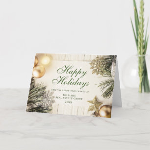 Cartes Pour Fêtes Annuelles Retro Rustic Christmas Ornament Salutation d'entre