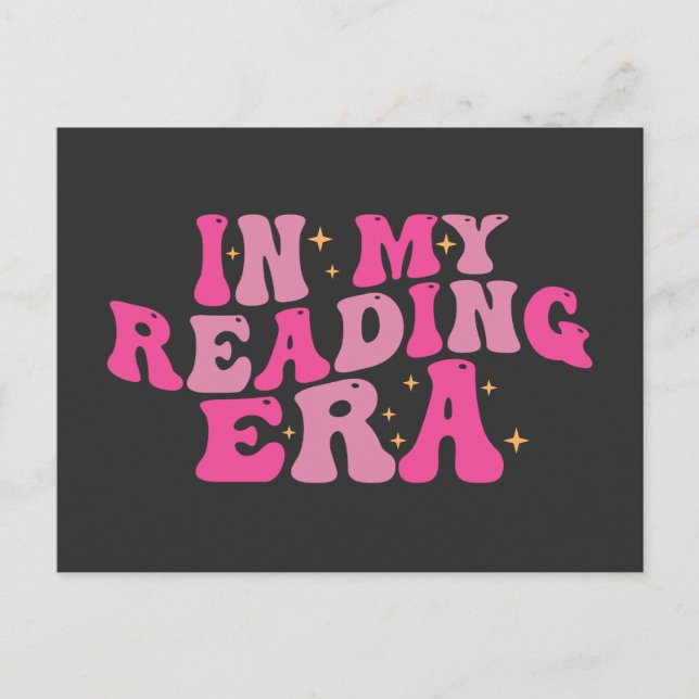 Cartes Pour Fêtes Annuelles Retro Super Dans Mon Époque De Lecture (Devant)