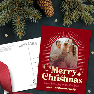 Cartes Pour Fêtes Annuelles Retro Super Joyeux Noël Photo