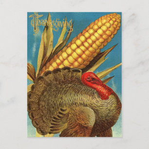 Cartes Pour Fêtes Annuelles Rétro Thanksgiving Turquie