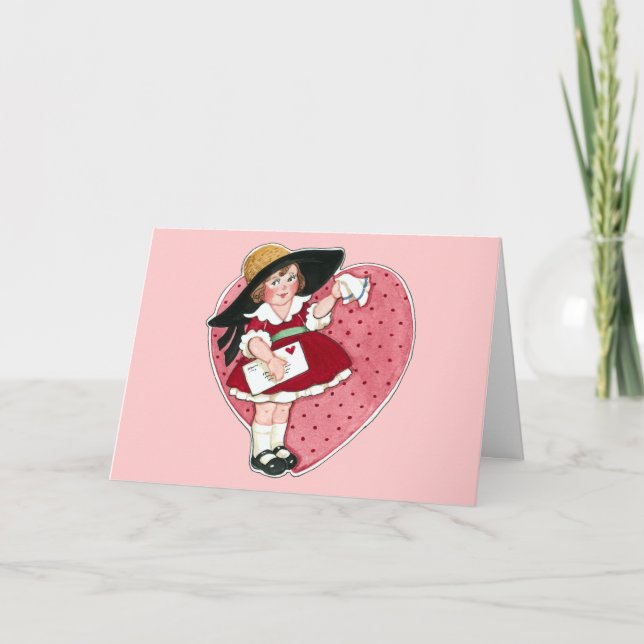 Cartes Pour Fêtes Annuelles Retro Valentine (Devant)
