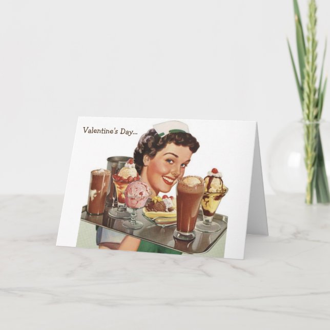 Cartes Pour Fêtes Annuelles Rétro - vente de chocolat du jour de (Devant)