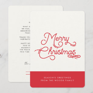 Cartes Pour Fêtes Annuelles Retro vintage couleurs personnalisées Joyeux Noël