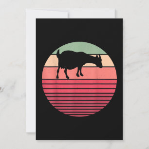 Cartes Pour Fêtes Annuelles Rétro Vintage Fermier Animaux de chèvre Dons de lo