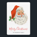 Cartes Pour Fêtes Annuelles Rétro Vintage Jolly Santa Claus de Christmas<br><div class="desc">Une carte de Noël plate avec une photo festive rétro. Le vieux Père Noël Jolly avec ses joues rousses et son sourire chaleureux et amical. Un peu de nostalgie de l'ancienne école pour les vieux temps,  cette image rappelle les souvenirs des célébrations du passé de Noël.</div>
