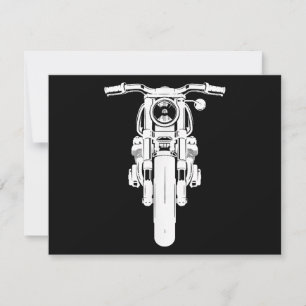 Cartes Pour Fêtes Annuelles Retro Vintage Motorcycle J'aime mon Motorbik