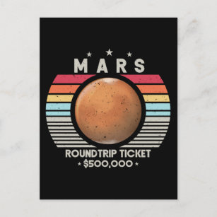 Cartes Pour Fêtes Annuelles Retro Vintage Occupy Mars 2020 Planet Martian