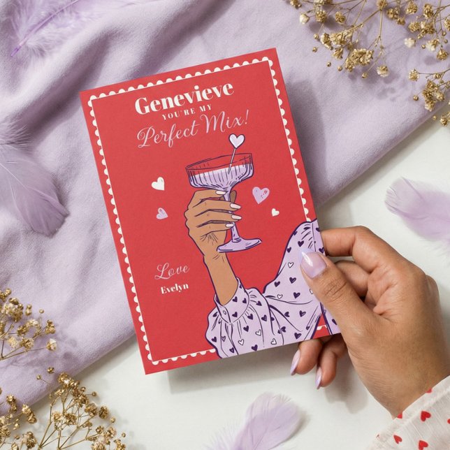 Cartes Pour Fêtes Annuelles Retro You’re My Perfect Mix Valentine’s Day Card  (Retro You’re My Perfect Mix Valentine’s Day Card)