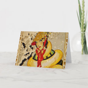 Cartes Pour Fêtes Annuelles Rétros salutations de Noël d'aileron