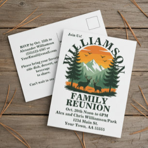 Cartes Pour Fêtes Annuelles Réunion de famille rustique sauvage