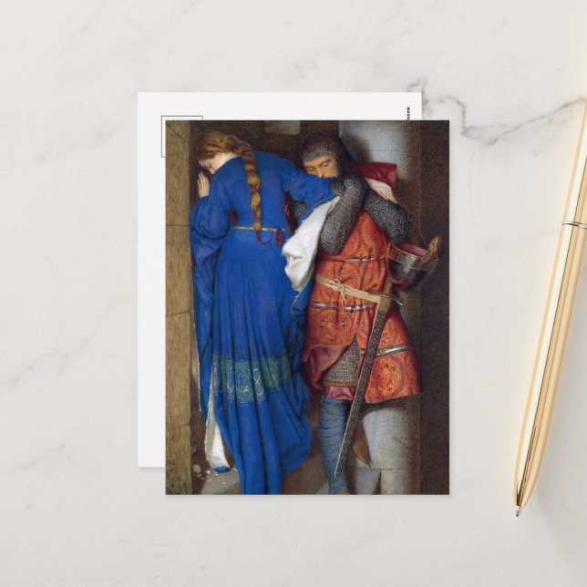 Cartes Pour Fêtes Annuelles Réunion sur les escaliers de la tourelle par F. W. (Devant/Arrière en situation)