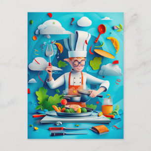 Cartes Pour Fêtes Annuelles Rêve de futur chef étoilé pour enfants Description