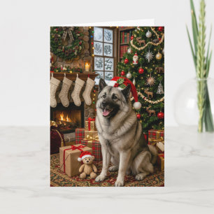 Cartes Pour Fêtes Annuelles Rêve de Noël de norvégien elkhound