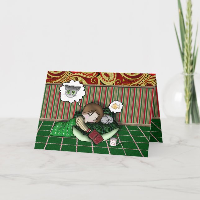 Cartes Pour Fêtes Annuelles Rêve de vacances d'Anime (Devant)