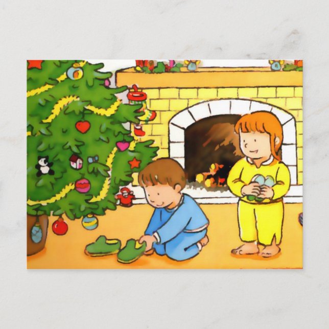 Cartes Pour Fêtes Annuelles Réveillon de Noël (Devant)