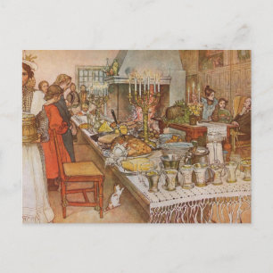 Cartes Pour Fêtes Annuelles Réveillon de Noël Carl Larsson 1904