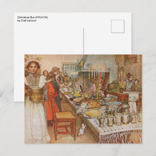 Cartes Pour Fêtes Annuelles Réveillon de Noël par Carl Larsson, Vacances Vinta