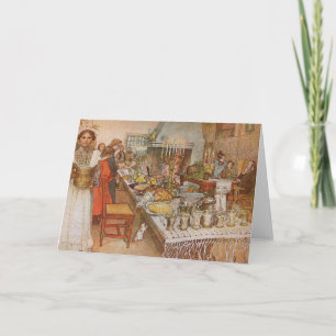 Cartes Pour Fêtes Annuelles Réveillon de Noël par Carl Larsson, Vacances Vinta