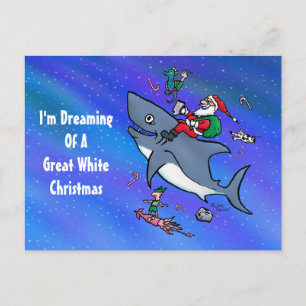 Cartes Pour Fêtes Annuelles Rêver D'Un Grand Noël De Requin Blanc