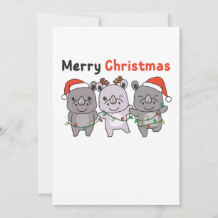 Cartes Pour Fêtes Annuelles Rhino Merry Christmas Cute Dogs Holiday