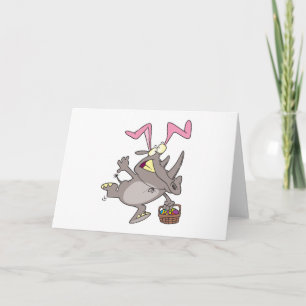 Cartes Pour Fêtes Annuelles rhinocéros de Pâques
