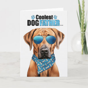 Cartes Pour Fêtes Annuelles Rhodesian Ridgeback Chien Coolest Papa Fête des pè