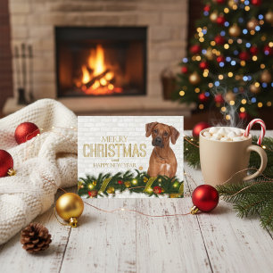 Cartes Pour Fêtes Annuelles Rhodesian Ridgeback Joyeux Noël Bonne année