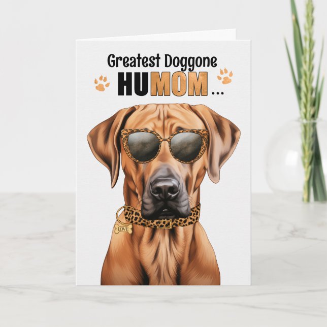 Cartes Pour Fêtes Annuelles Rhodesian Ridgeback Plus grande fête des mères HuM (Devant)
