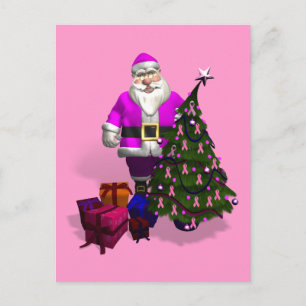 Cartes Pour Fêtes Annuelles Ribbons roses du Père Noël