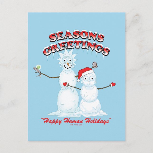 Cartes Pour Fêtes Annuelles Rick and Morty | Snowmen Season's Greetings (Devant)