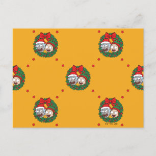 Cartes Pour Fêtes Annuelles Rick et Morty Motif de Couronne de Fête
