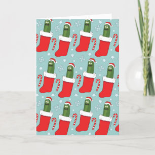 Cartes Pour Fêtes Annuelles Rick et Morty   Motif de Pickle Rick de Noël