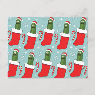 Cartes Pour Fêtes Annuelles Rick et Morty   Pickle Rick Pattern