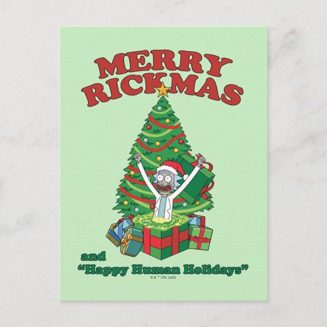 Cartes Pour Fêtes Annuelles Rick et Morty | Portail Rick Merry Rickmas (Devant)
