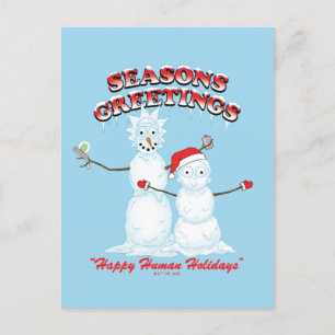 Cartes Pour Fêtes Annuelles Rick et Morty Vœux de Noël des bonshommes de nei