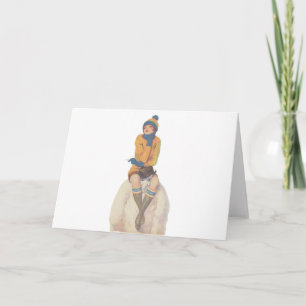 Cartes Pour Fêtes Annuelles Ride the Snowman