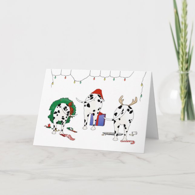 Cartes Pour Fêtes Annuelles Rien n'aboutent Noël dalmatien (Devant)