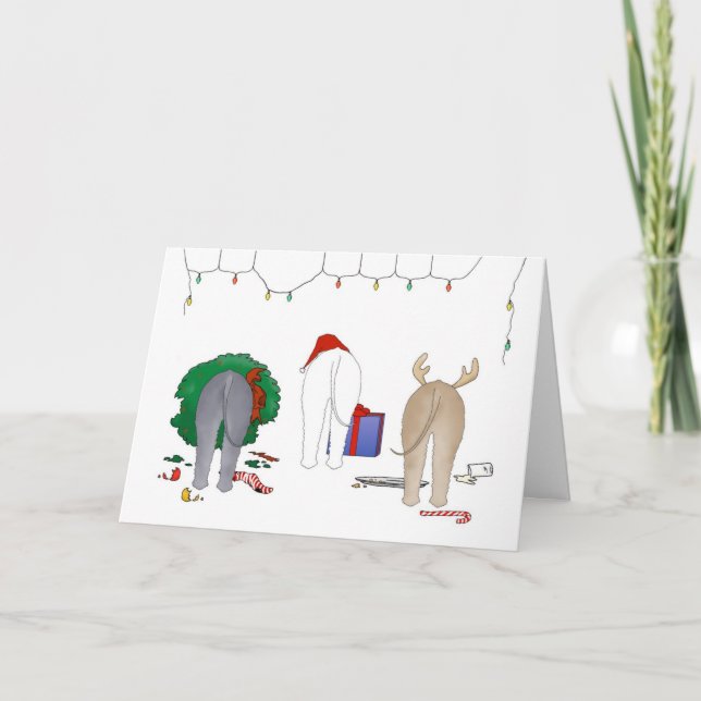 Cartes Pour Fêtes Annuelles Rien n'aboutent Noël de Bedlington (Devant)