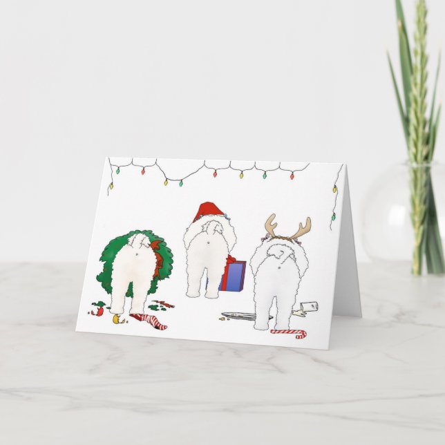 Cartes Pour Fêtes Annuelles Rien n'aboutent Noël de Bichon (Devant)