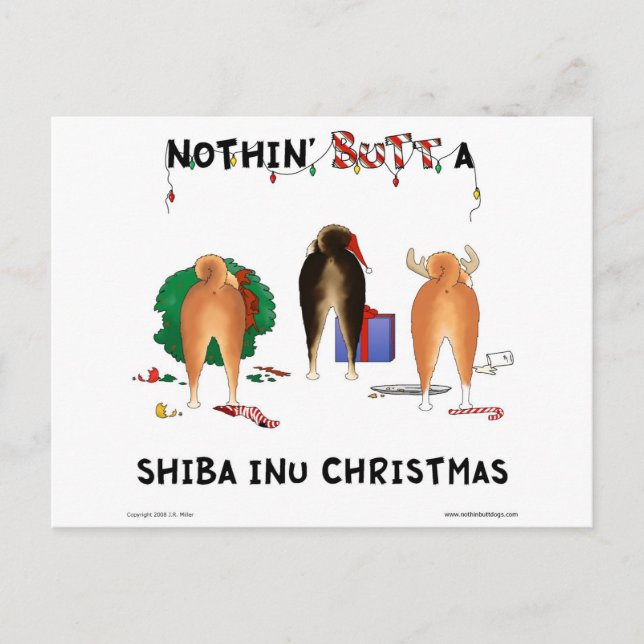 Cartes Pour Fêtes Annuelles Rien n'aboutent Noël de Shiba Inu (Devant)