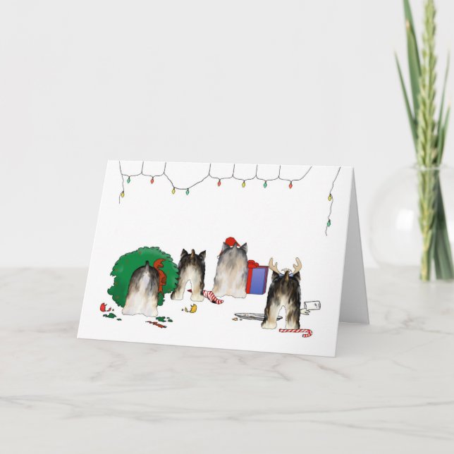Cartes Pour Fêtes Annuelles Rien n'aboutent Noël de Yorkie (Devant)