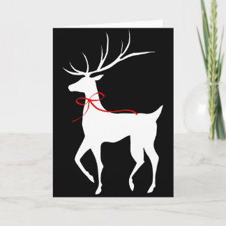 Cartes Pour Fêtes Annuelles Rinder avec un cou rouge