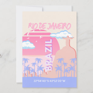 Cartes Pour Fêtes Annuelles Rio de Janeiro Brésil Travel Art