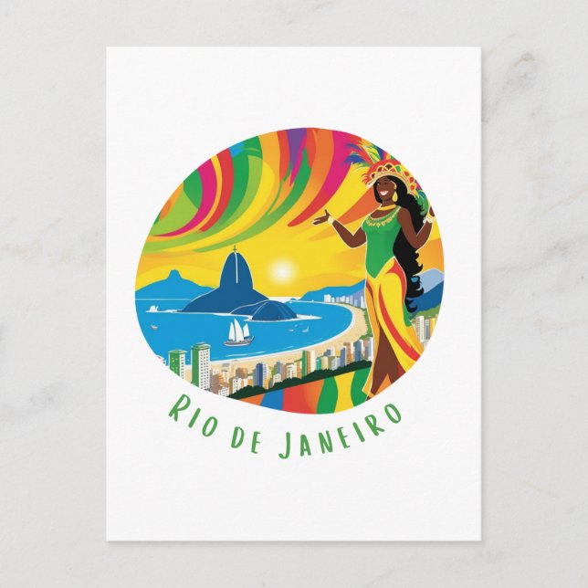 Cartes Pour Fêtes Annuelles Rio de Janeiro La vie dans la ville (Devant)